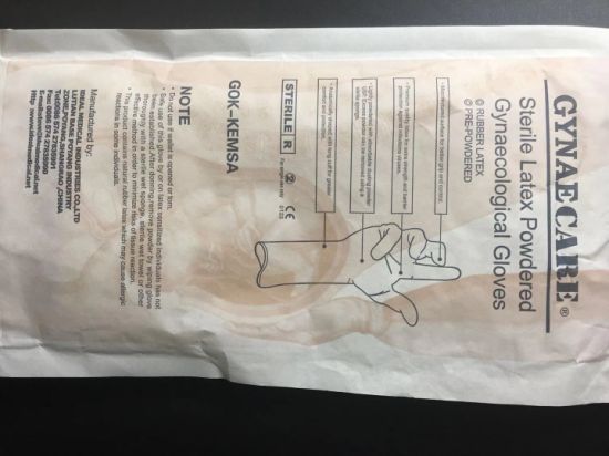 Medical Surgical Gynaecological Rubber Latex Pre-Powder Nonpowder Gloves Glove