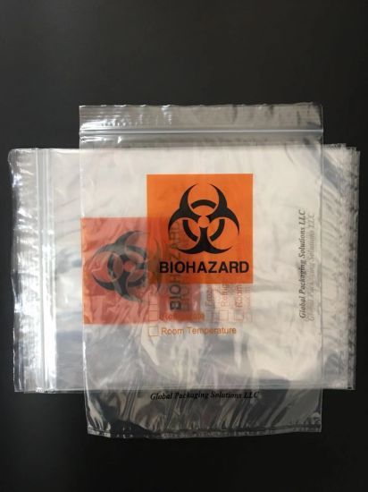 Disposable PP Bags Biohazard Biodegradable Specimen Carrier Bag