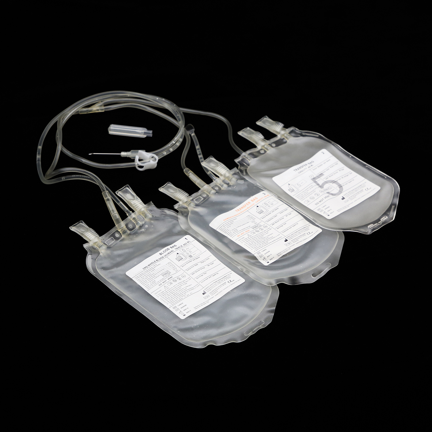 Disposable Blood Bag with Needle Protector/Collection Tube/Sampling Pouch