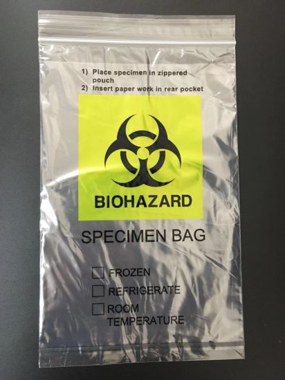 Disposable PP Bags Biohazard Biodegradable Specimen Carrier Bag